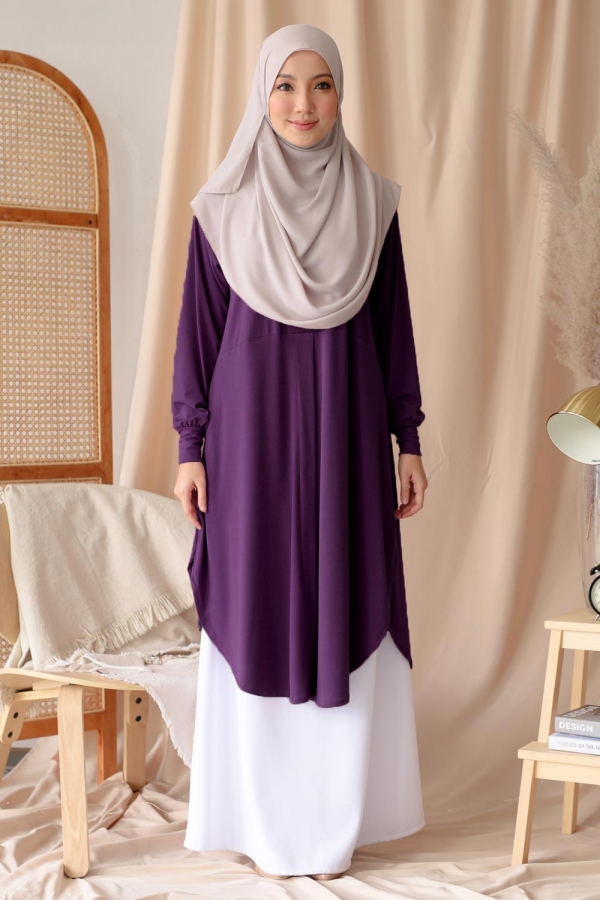Fateeha Blouse - Eggplant